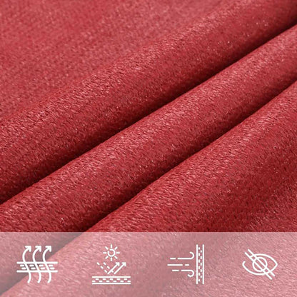 Sunshade Sail 160 g/m² Red 3x6 m HDPE