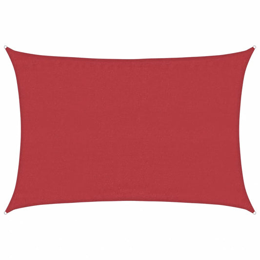 Sunshade Sail 160 g/m² Red 3.5x5 m HDPE