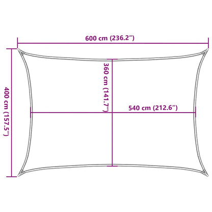Sunshade Sail 160 g/m² Red 4x6 m HDPE