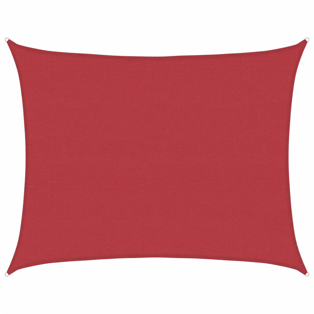 Sunshade Sail 160 g/m² Red 6x8 m HDPE