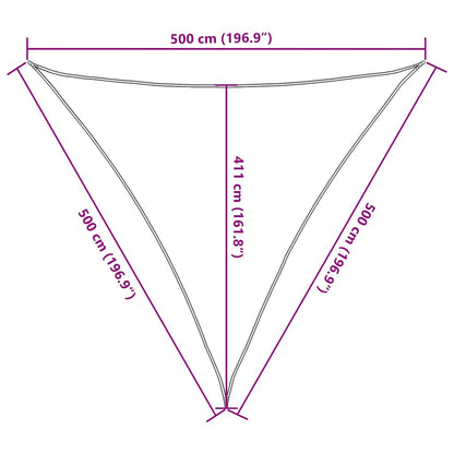 Sunshade Sail 160 g/m² Red 5x5x5 m HDPE