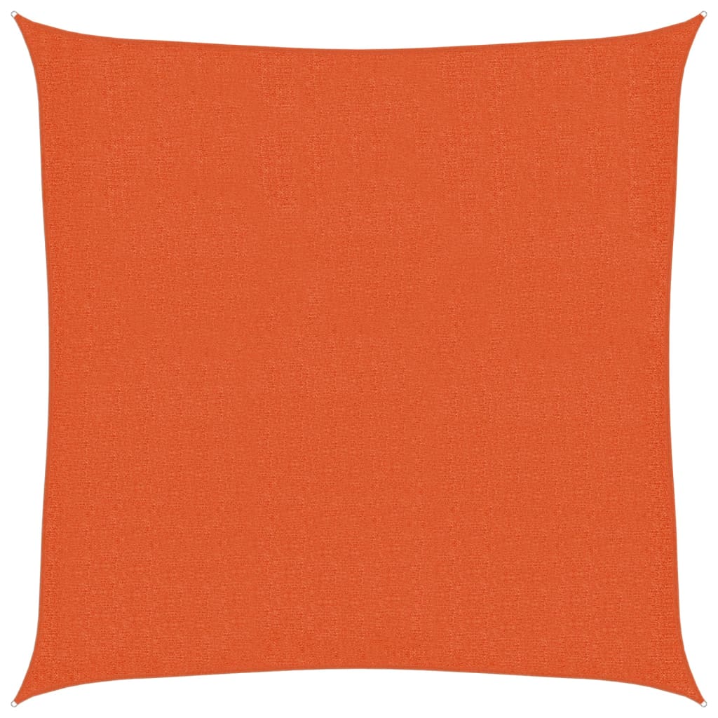 Sunshade Sail 160 g/m² Orange 3.6x3.6 m HDPE