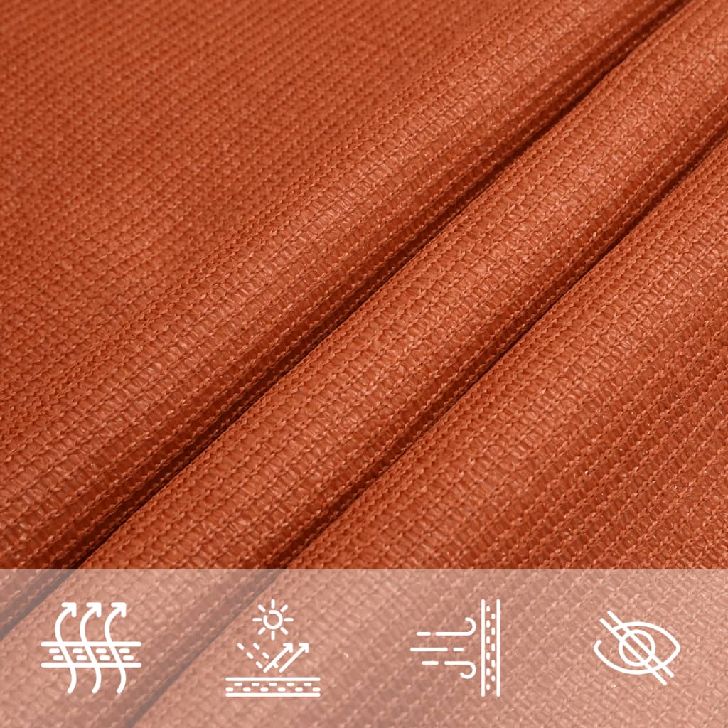 Sunshade Sail 160 g/m² Orange 2x4.5 m HDPE