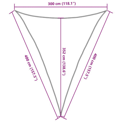 Sunshade Sail 160 g/m² Triangular Orange 3x4x4 m HDPE