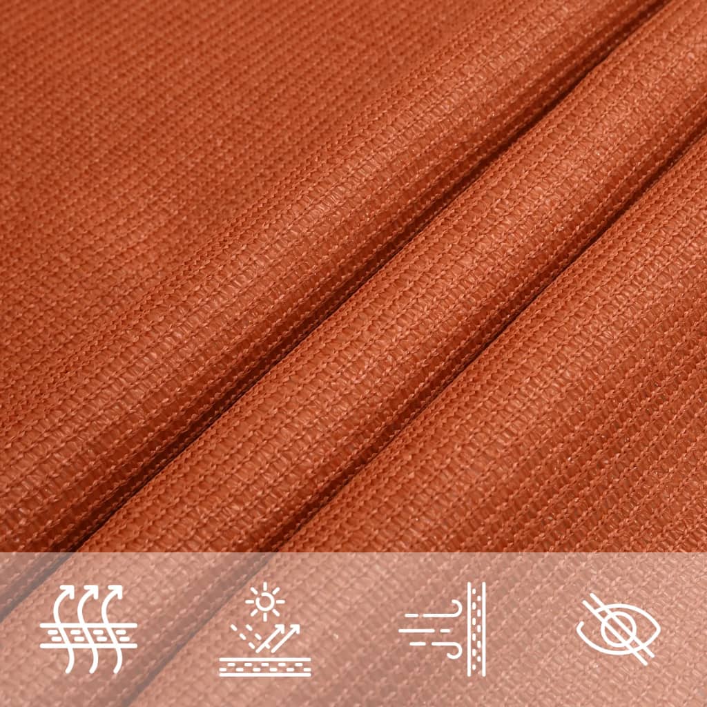 Sunshade Sail 160 g/m² Orange 4x4x4 m HDPE