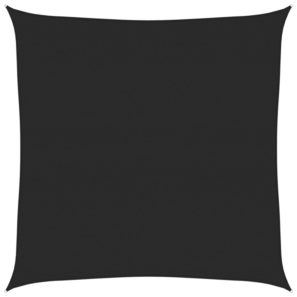 Sunshade Sail 160 g/m² Black 6x6 m HDPE
