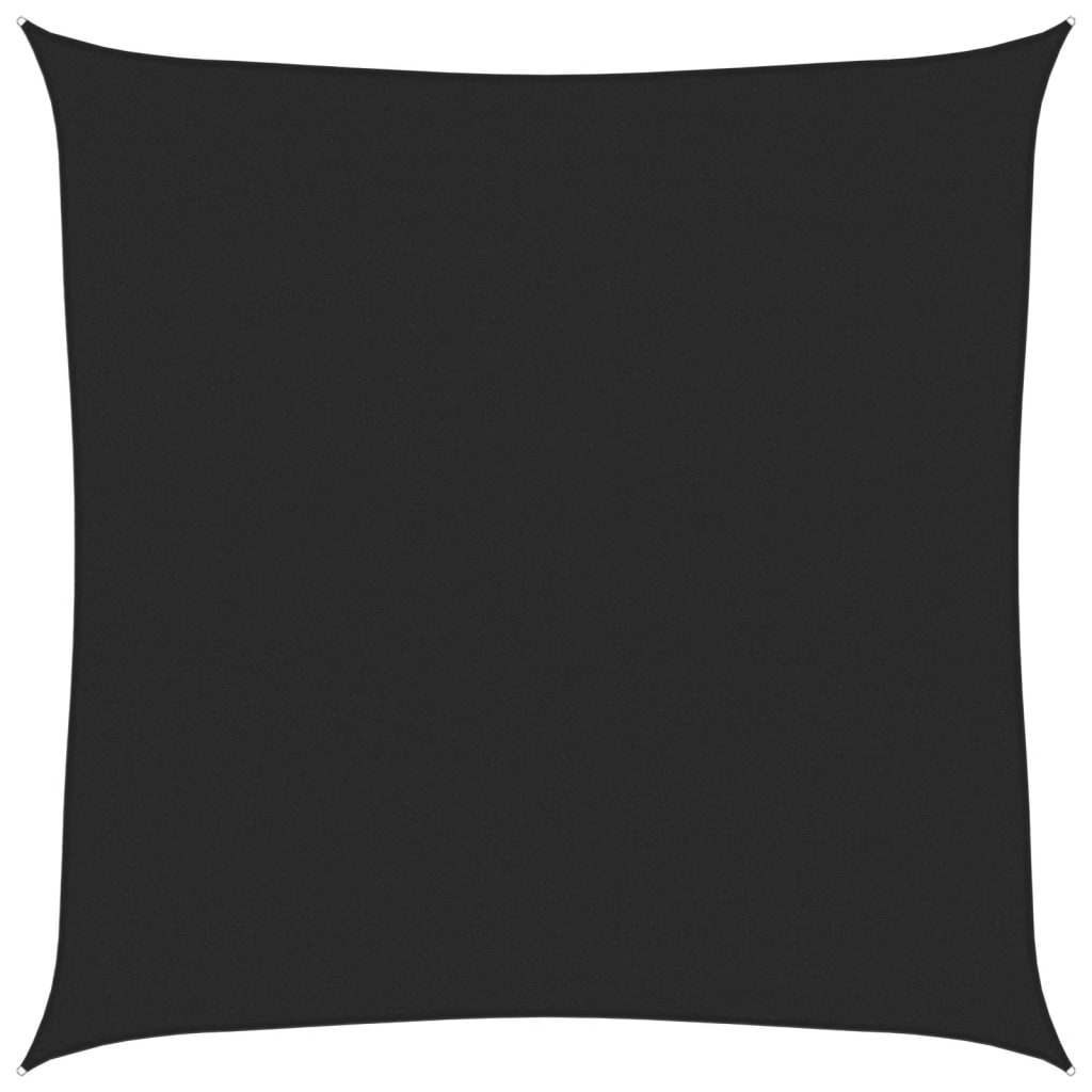Sunshade Sail 160 g/m² Black 7x7 m HDPE