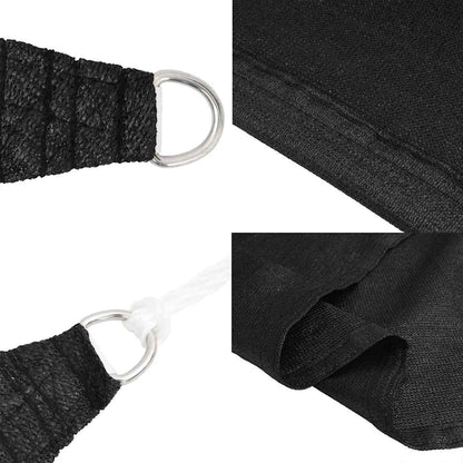 311720 vidaXL Sunshade Sail 160 g/m² Black 7x7 m HDPE