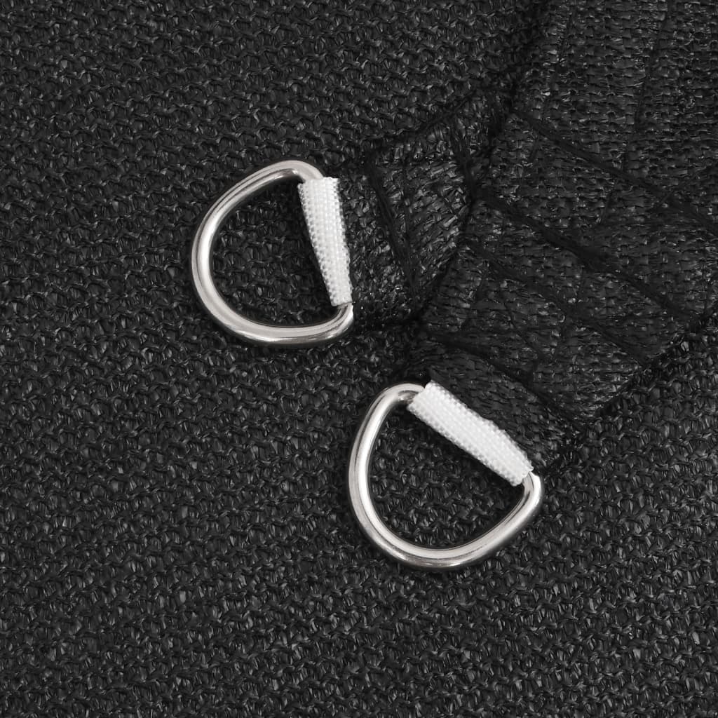 Sunshade Sail 160 g/m² Black 2.5x4.5 m HDPE