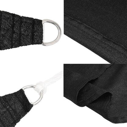 Sunshade Sail 160 g/m² Black 3x5 m HDPE