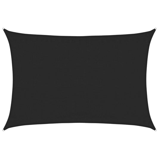 Sunshade Sail 160 g/m² Black 3.5x5 m HDPE