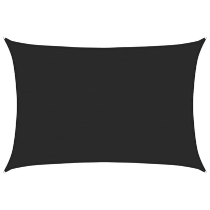 Sunshade Sail 160 g/m² Black 4x6 m HDPE