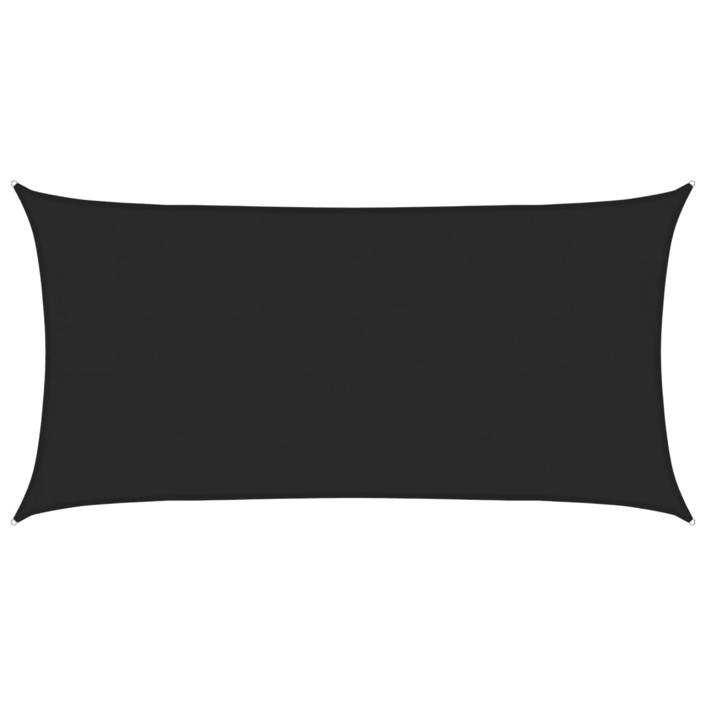 Sunshade Sail 160 g/m² Black 4x7 m HDPE