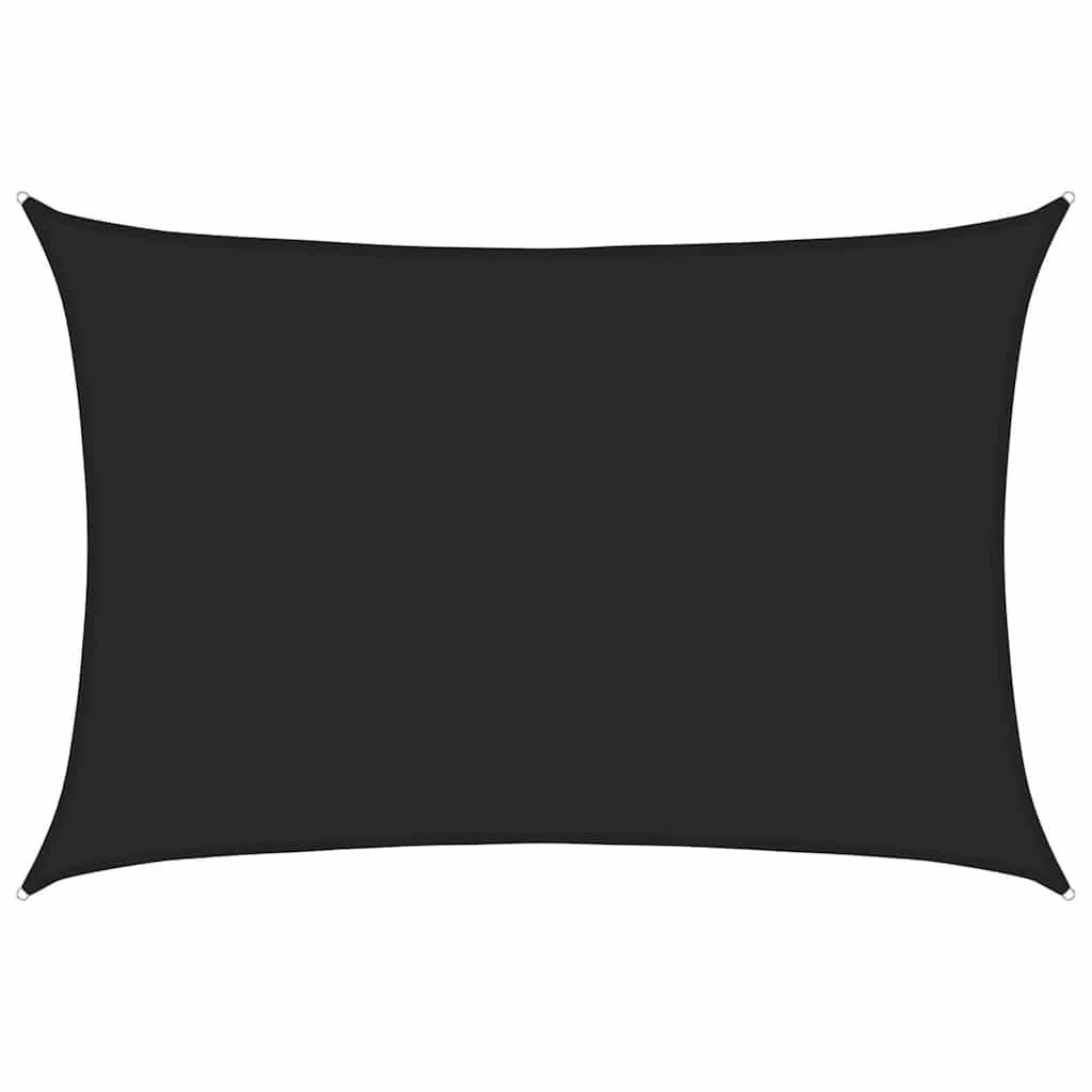 311741 vidaXL Sunshade Sail 160 g/m² Black 5x6 m HDPE