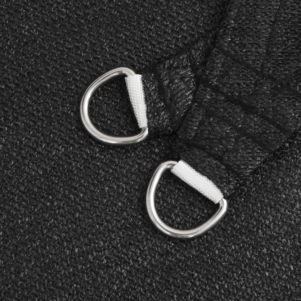 Sunshade Sail 160 g/m² Black 5x6 m HDPE