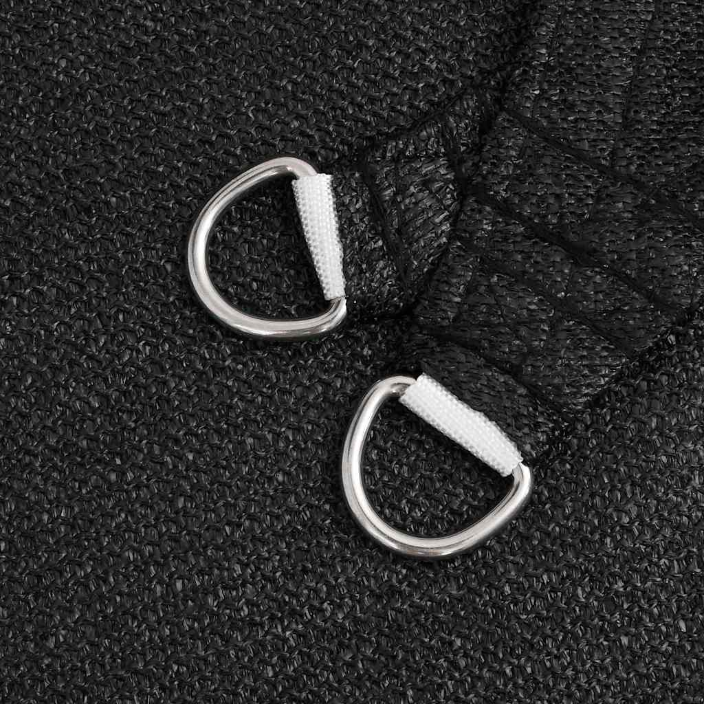 311741 vidaXL Sunshade Sail 160 g/m² Black 5x6 m HDPE