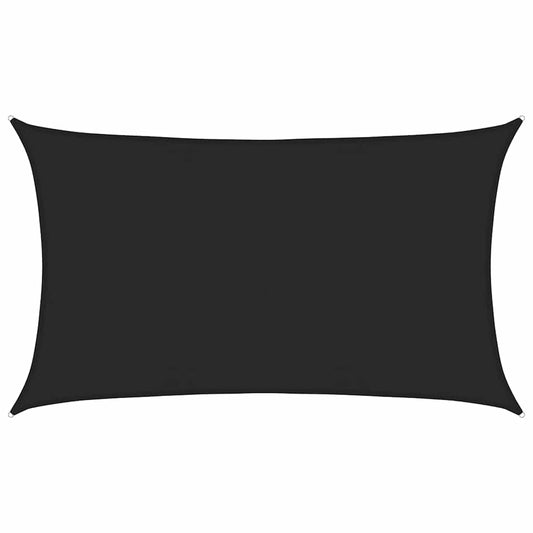 Sunshade Sail 160 g/m² Black 5x8 m HDPE