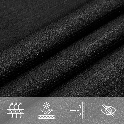 Sunshade Sail 160 g/m² Black 5x8 m HDPE