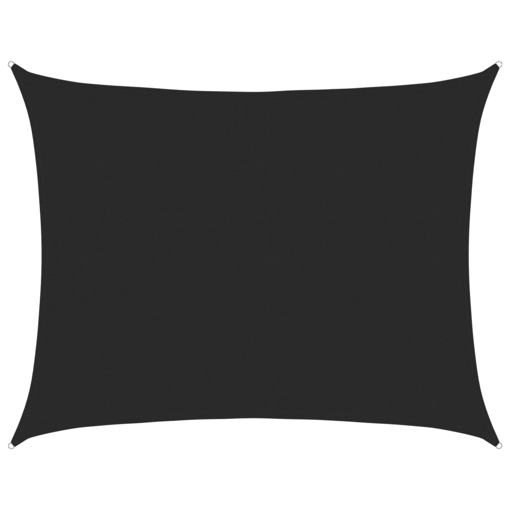 Sunshade Sail 160 g/m² Black 6x7 m HDPE