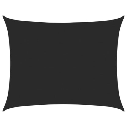 Sunshade Sail 160 g/m² Black 6x7 m HDPE