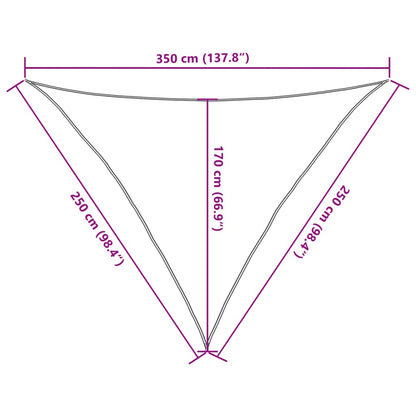 Sunshade Sail 160 g/m² Black 2.5x2.5x3.5 m HDPE