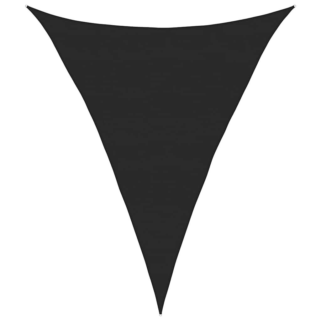 Sunshade Sail 160 g/m² Triangular Black 5x7x7 m HDPE
