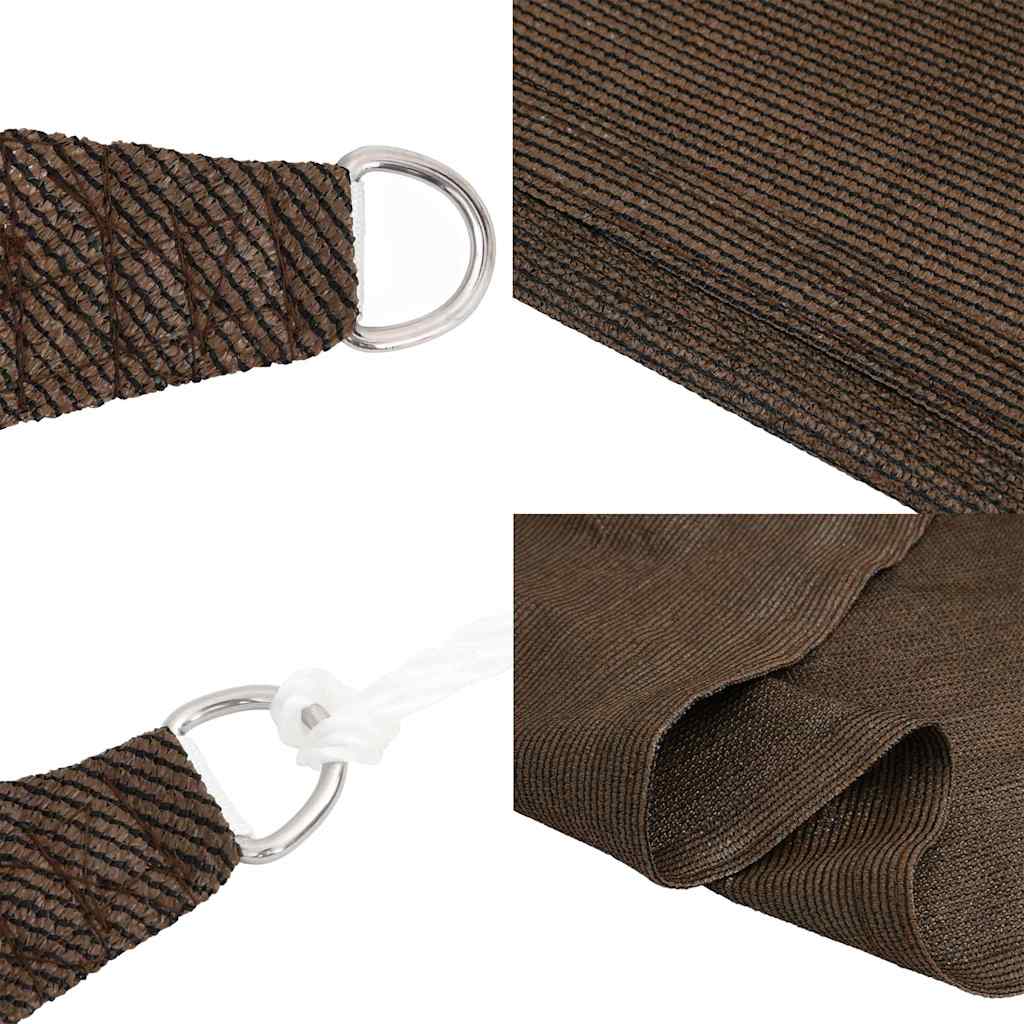 311775 vidaXL Sunshade Sail 160 g/m² Brown 7x7 m HDPE