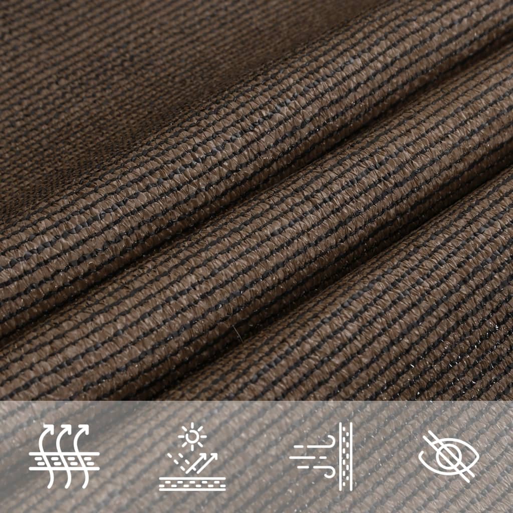 Sunshade Sail 160 g/m² Brown 3x5 m HDPE