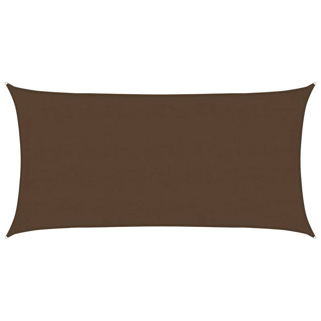 311795 vidaXL Sunshade Sail 160 g/m² Brown 4x7 m HDPE