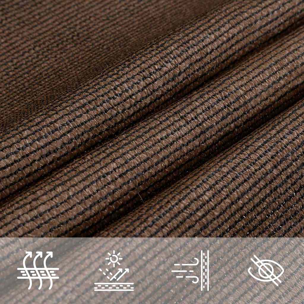 311799 vidaXL Sunshade Sail 160 g/m² Brown 6x7 m HDPE