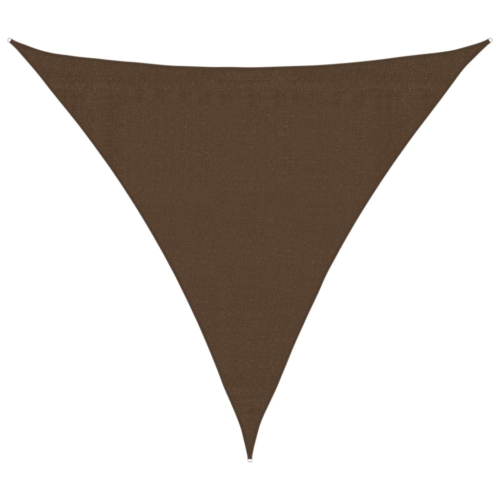 Sunshade Sail 160 g/m² Brown 3x3x3 m HDPE