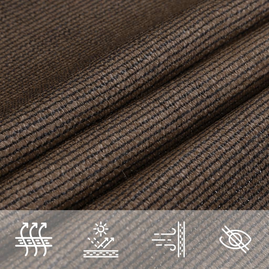 Sunshade Sail 160 g/m² Brown 3x3x4.2 m HDPE