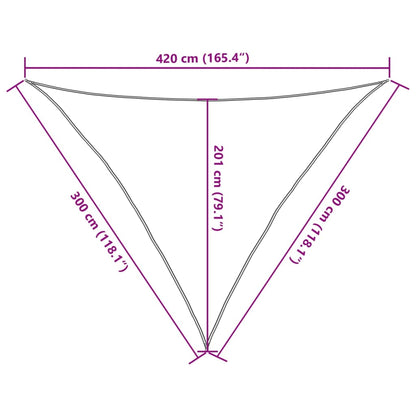 Sunshade Sail 160 g/m² Brown 3x3x4.2 m HDPE