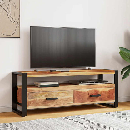 TV Cabinet 120x35x45 cm Solid Wood with Honey Finish