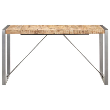 Dining Table 140x70x75 cm Solid Rough Mango Wood