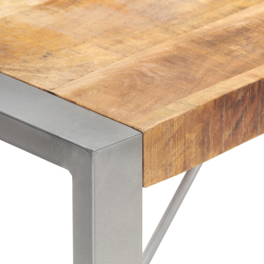 Dining Table 140x70x75 cm Solid Rough Mango Wood