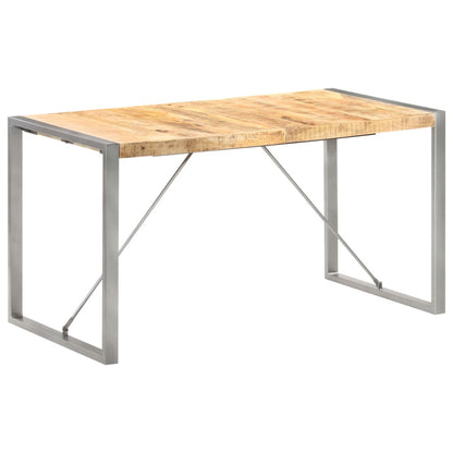 Dining Table 140x70x75 cm Solid Rough Mango Wood