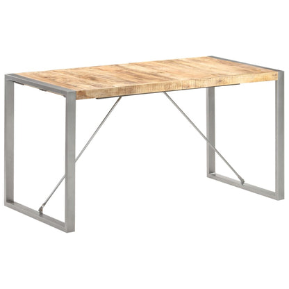Dining Table 140x70x75 cm Solid Rough Mango Wood