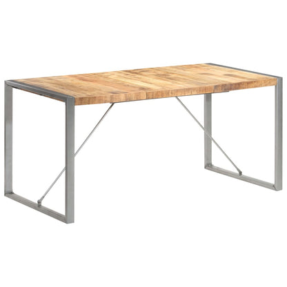 Dining Table 160x80x75 cm Solid Rough Mango Wood