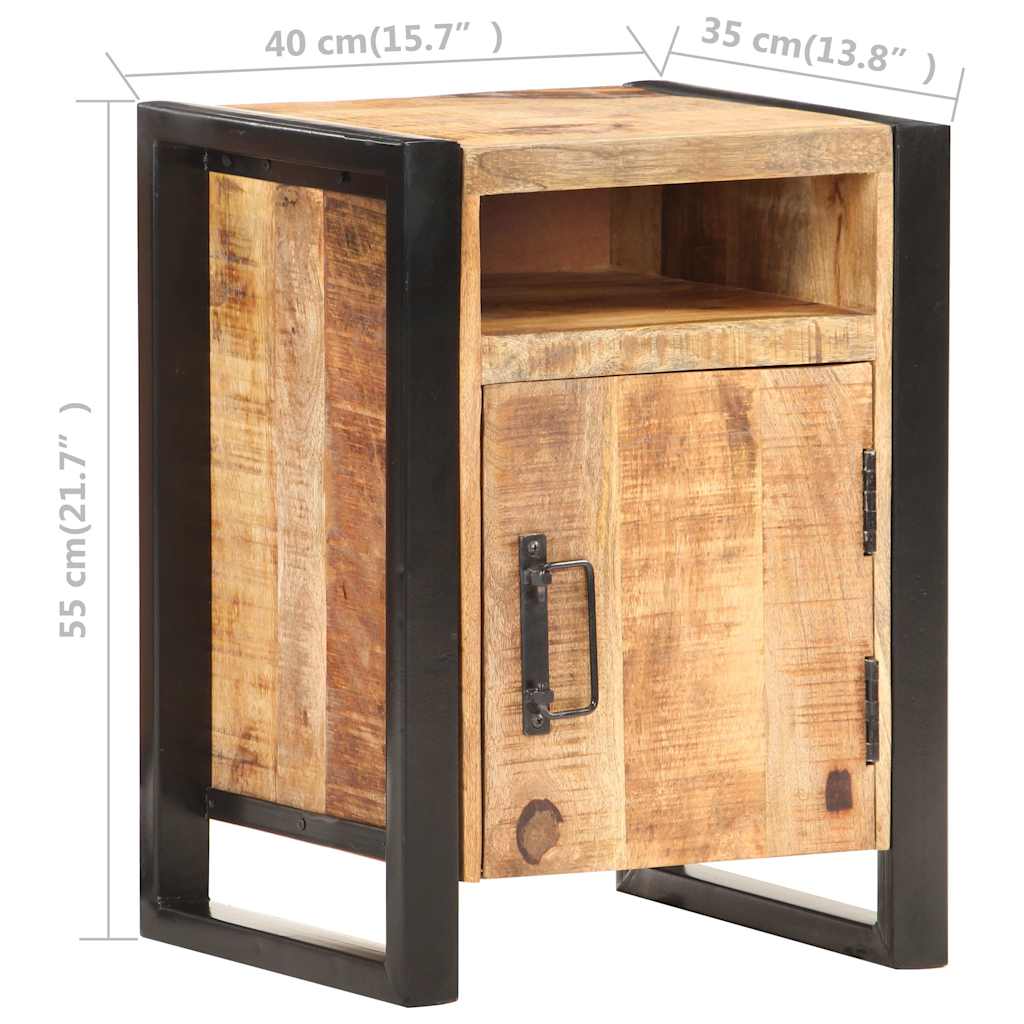 321567 vidaXL Bedside Cabinet 40x35x55 cm Solid Mango Wood