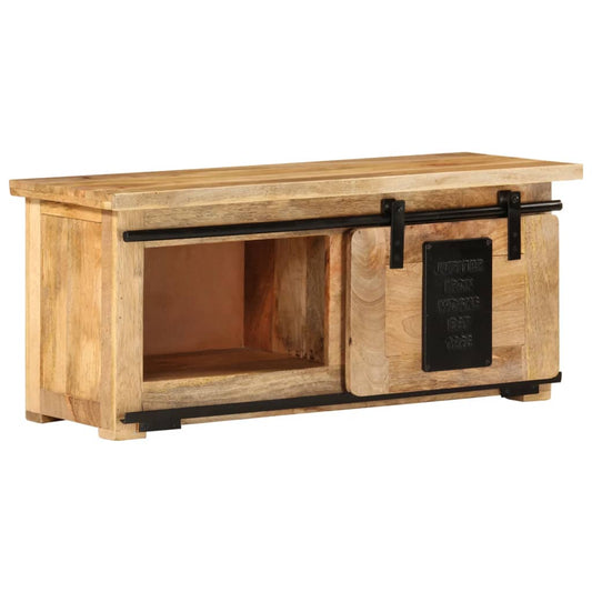 TV Cabinet 90x35x40 cm Solid Mango Wood