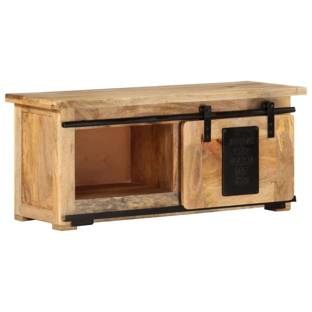 TV Cabinet 90x35x40 cm Solid Mango Wood