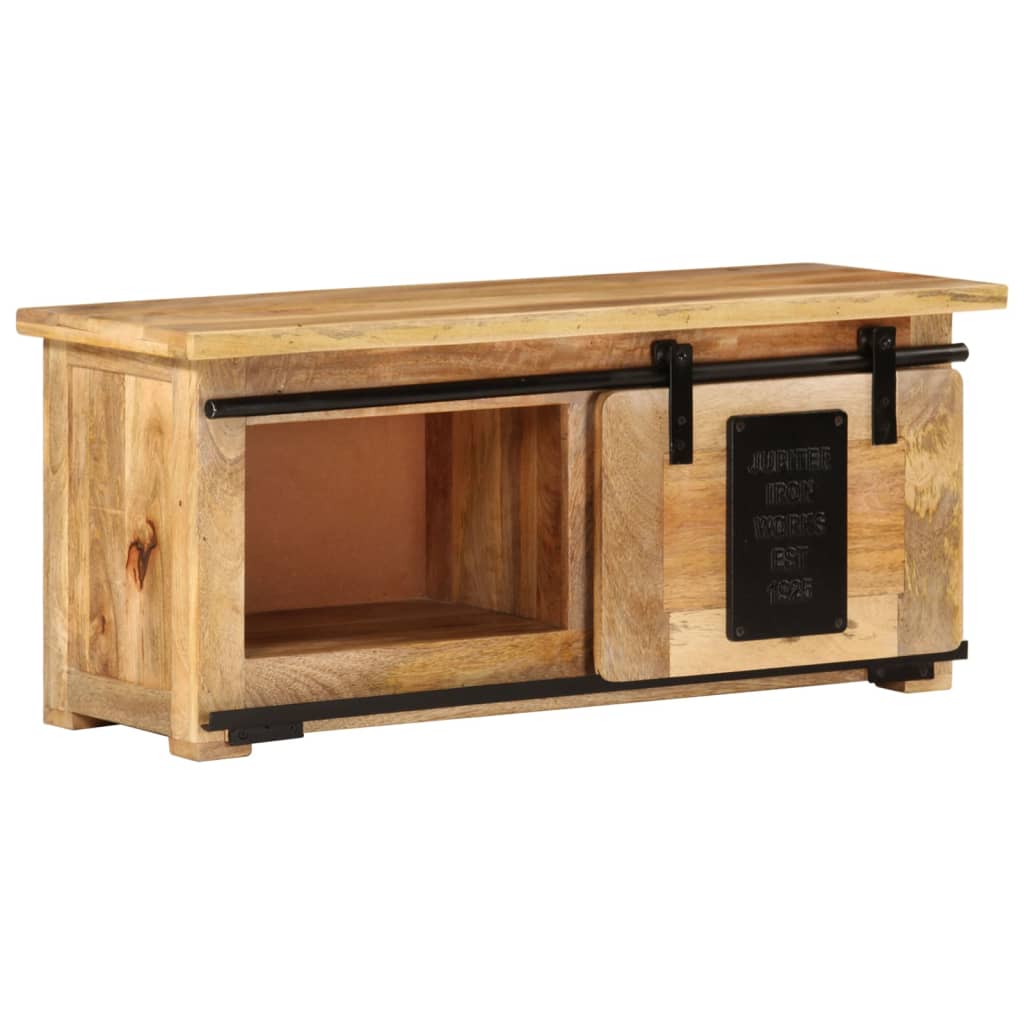321570 vidaXL TV Cabinet 90x35x40 cm Solid Mango Wood