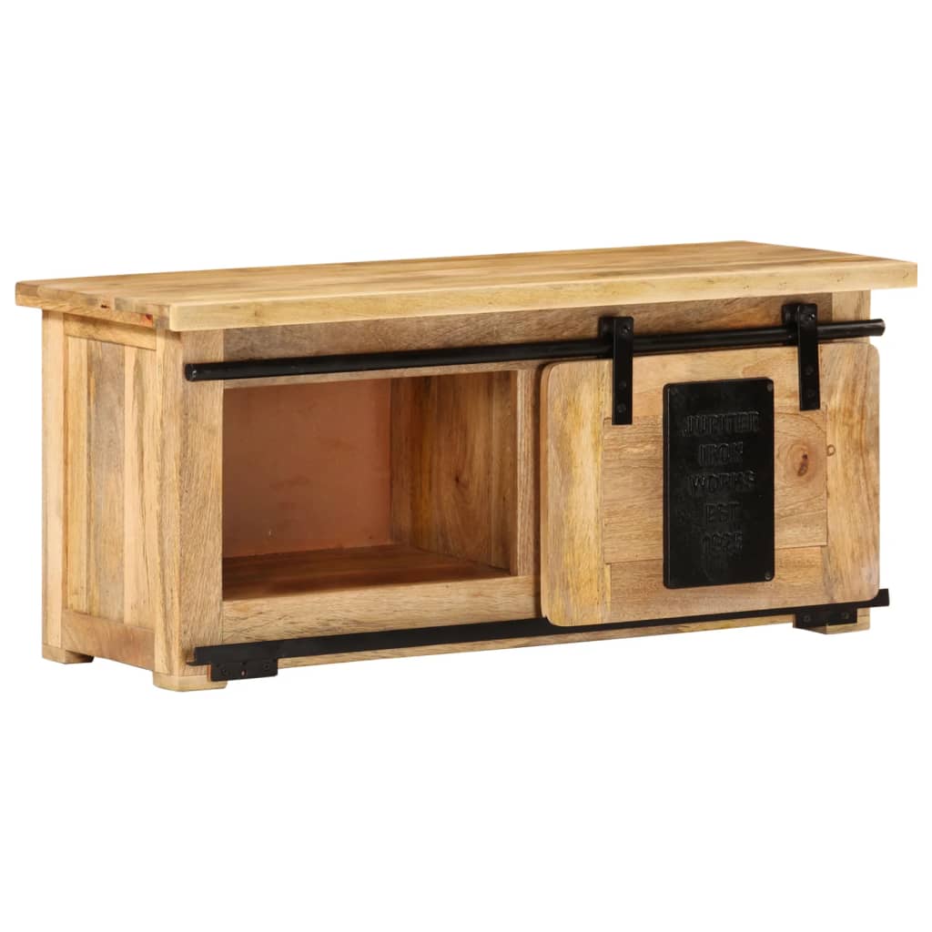 TV Cabinet 90x35x40 cm Solid Mango Wood