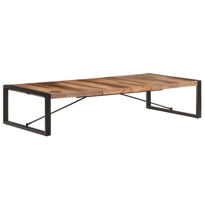 Coffee Table | Natural Wood, Black | Solid Acacia Wood, Rubberwood, Steel