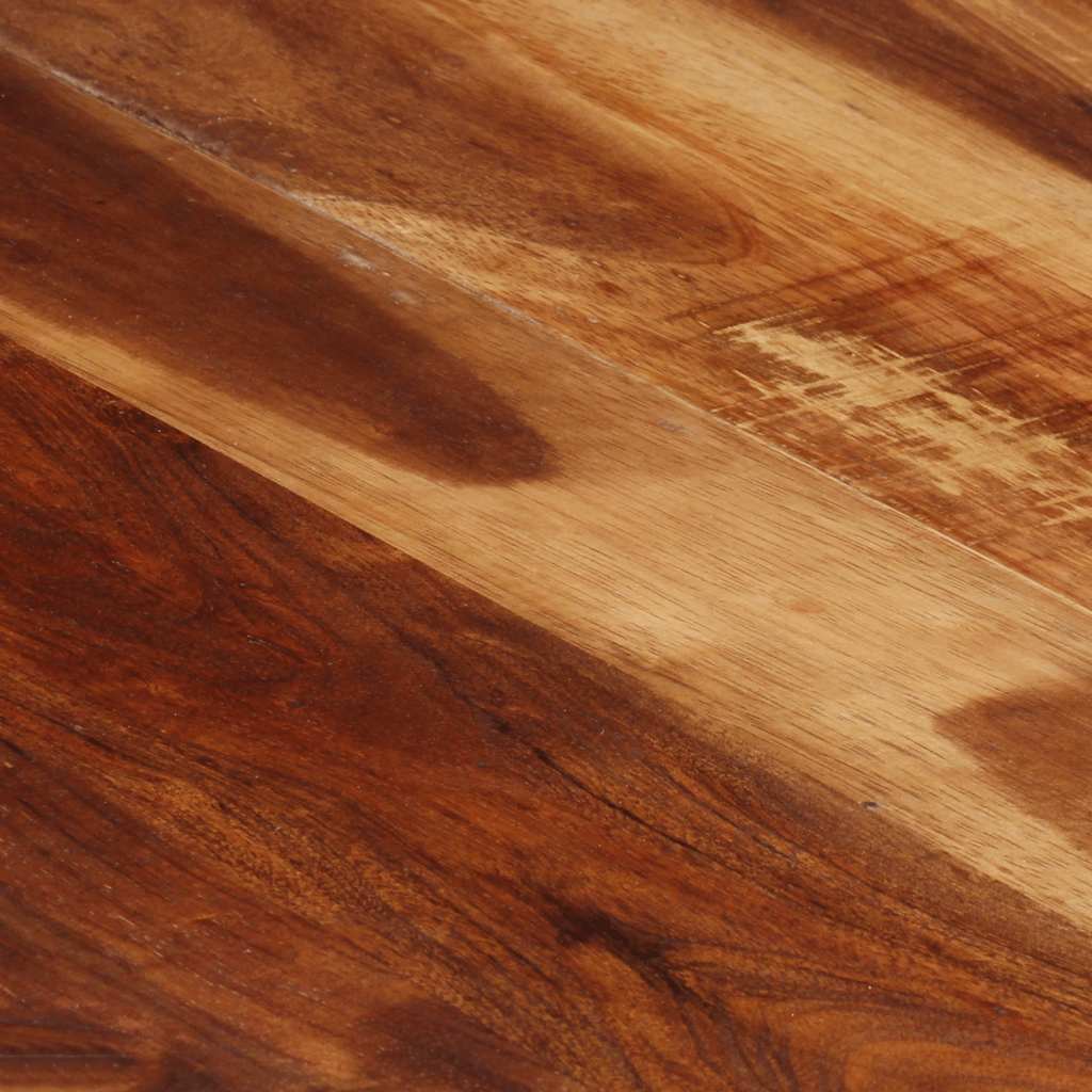 Coffee Table | Natural Wood, Black | Solid Acacia Wood, Rubberwood, Steel