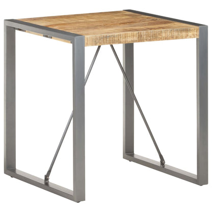 Dining Table 70x70x75 cm Solid Rough Mango Wood