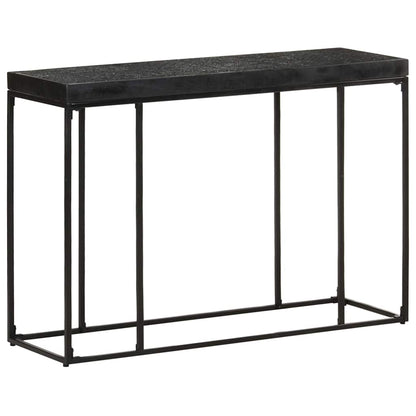 321612 vidaXL Console Table Black 110x35x76 cm Solid Acacia and Mango Wood