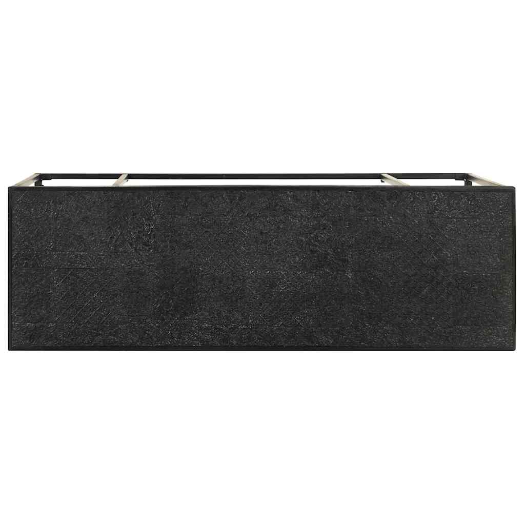 321612 vidaXL Console Table Black 110x35x76 cm Solid Acacia and Mango Wood