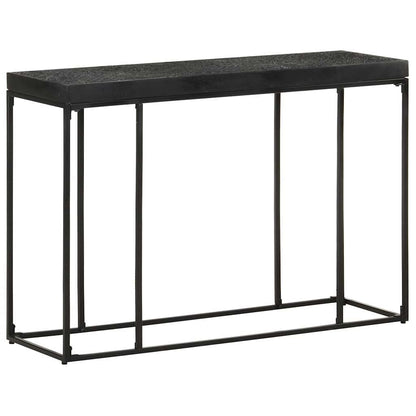 321612 vidaXL Console Table Black 110x35x76 cm Solid Acacia and Mango Wood